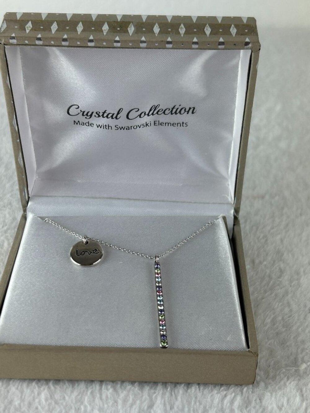 Crystal Collection Swarovski Silver Plater Rainbow color New With Tag